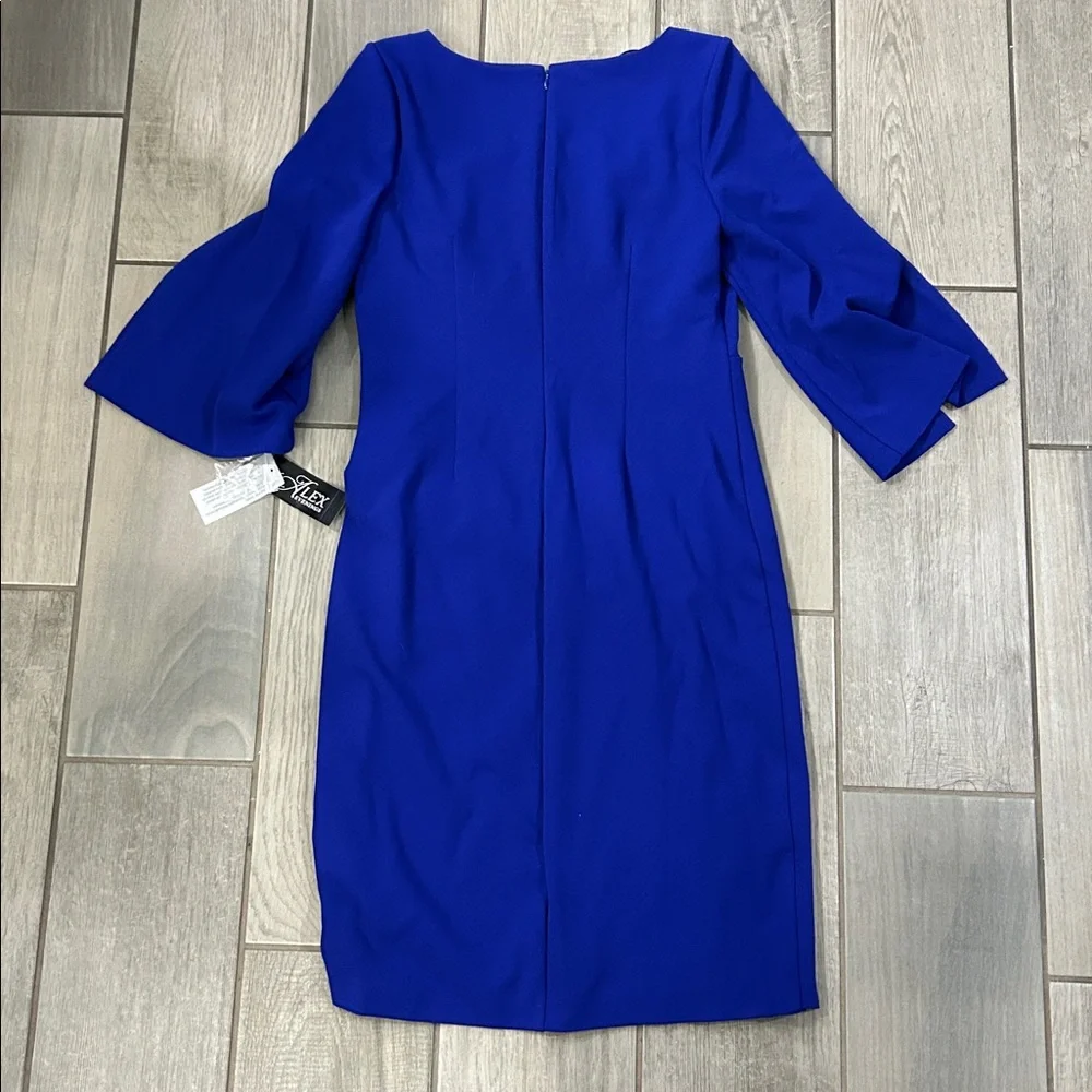 Alex Evenings Womens Short Shift Dress with Embellished Illusion Detail Size 6 - Picture 6 of 9